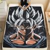Goku Dragon Ball Cartoon Pattern Flannel Blanket, High Quality Comfortable for All Seasons, Home Decor, Warmth and Comfort, Perfect for Gifts.