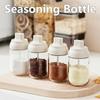 2 Stück 250 ml Ölflasche, feuchtigkeitsbeständig, mit Deckel, Löffel, Pfefferstreuer, Salzstreuer, Kombinationsglas, Gewürzflasche für Küche und Esszimmer