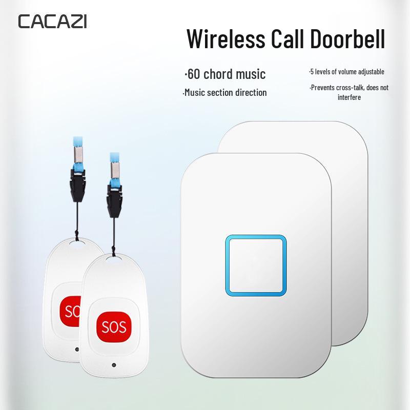 Wireless Waterproof Elderly Emergency Call Button & Doorbell for Home Care Standard