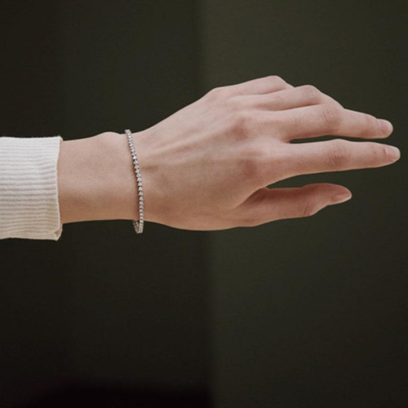 green [925 silver] Eight.silver.69 / handle dew bracelet