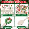 50 Pcs Christmas Wooden Spoons Set Hot Cocoa Stirring Spoons Snowflake Gingerbread Man Snowman Candy Cane Spoon For Winter Tasti