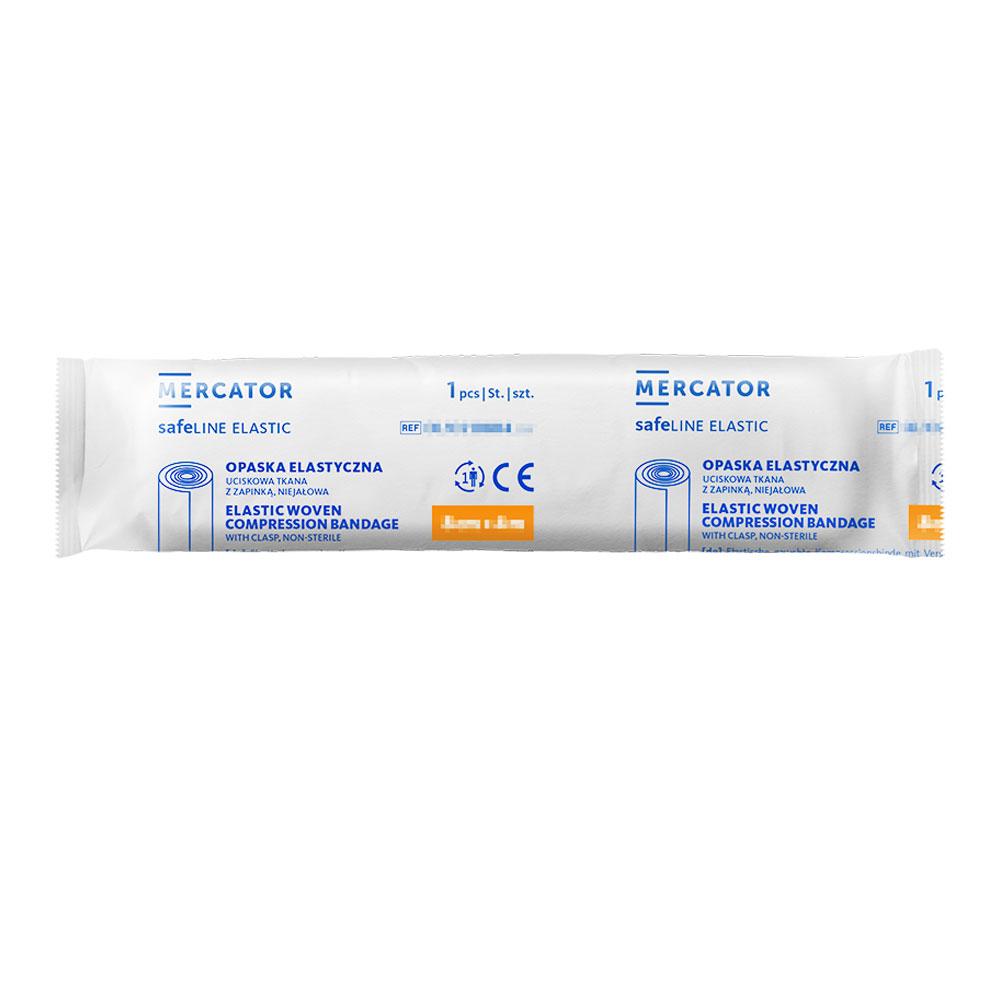 Elastic Compression Bandage With Clasp 8cm x 5m O-Safeline Elastic Non-Sterile Paper 1 Pcs