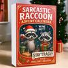1 Pc Sarcastic Raccoon Advent Calendar 2025, 24 Days Funny Christmas Countdown With 2D Acrylic Raccoon Ornaments, Holiday Gift