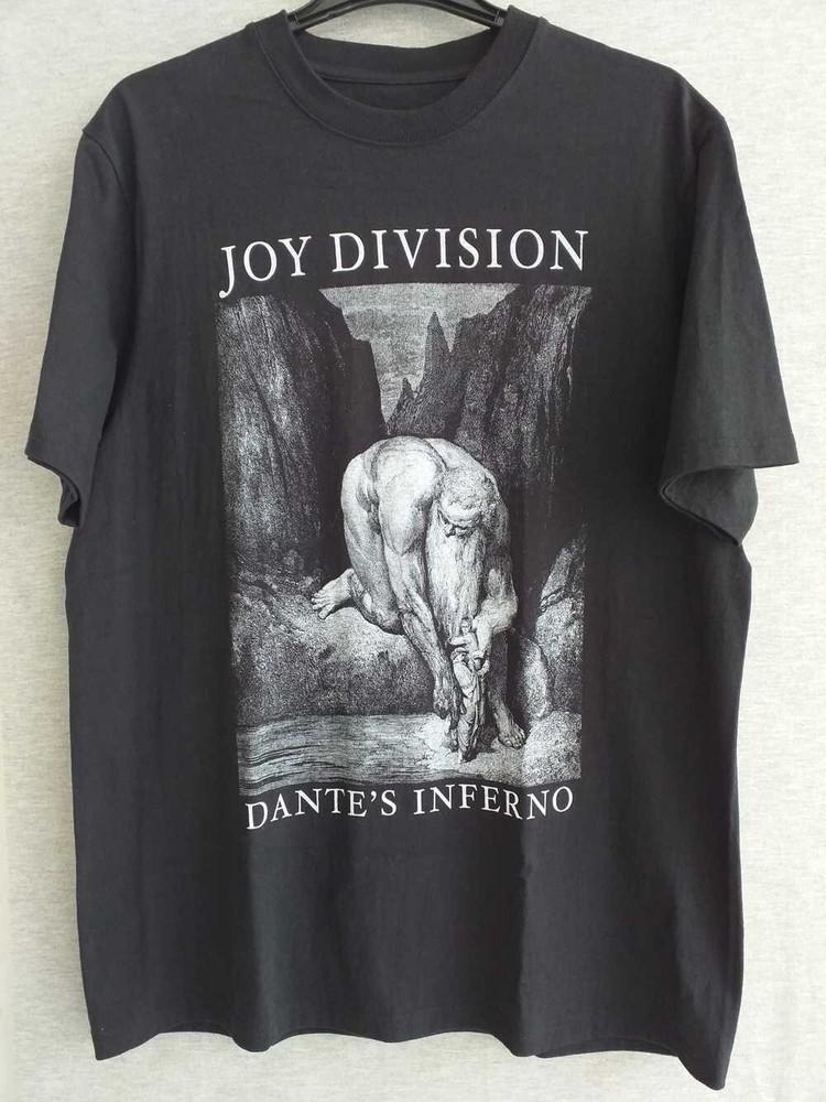 Dantes inferno Joy Division Футболка с принтом Классическая черная Унисекс S-5XL Унисекс Футболка S