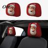 Soft Elastic Car Headrest Covers Christmas Cover, Stretch Santa Deer Print Auto Travel Decor Protector, Universal Fit Holiday Interior for Most