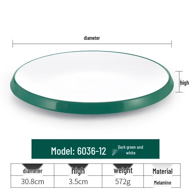 Коммерческая круглая меламиновая обеденная тарелка