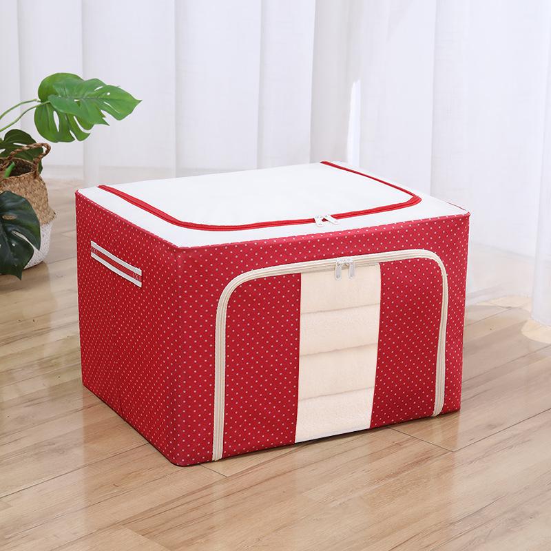 Waterproof Folding Oxford Cloth Storage Box with Steel Frame for Clothes, Quilts, and More