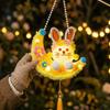 DIY Material Kit Twisted Stick Rabbit Lantern Moon Rabbit Flower Lantern  Mid-Autumn Festival