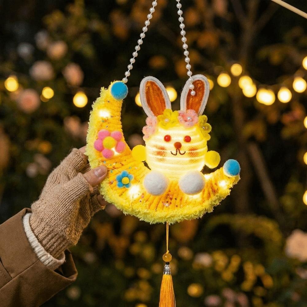 DIY Material Kit Twisted Stick Rabbit Lantern Moon Rabbit Flower Lantern Mid-Autumn Festival