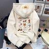 Korean Style Embroidered Dog Hoodie for Women - Cute, Retro, Age-Reducing, Plus Velvet, Autumn/Winter.