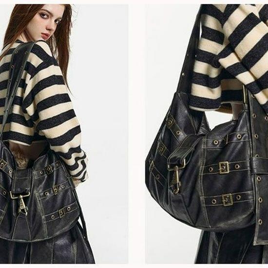 Retro 2024 Heavy Metal Punk Wide Strap Tote Bag