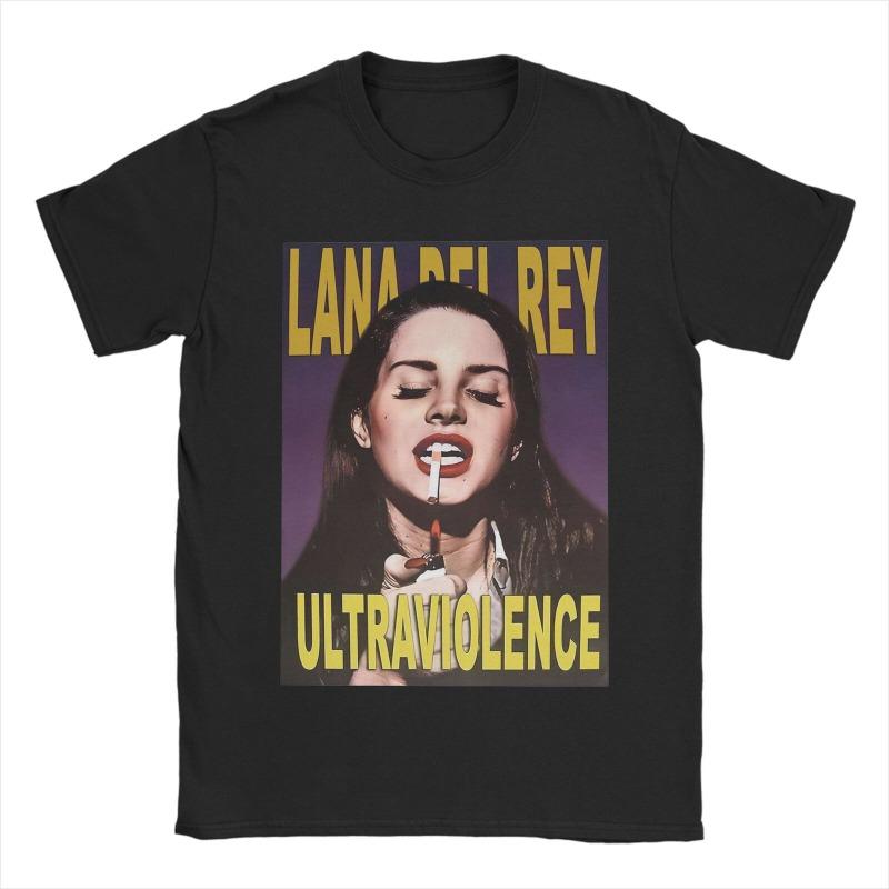 

Футболки Lana Del Rey для чоловіків Повсякденні Чиста футболка З круглим вирізом З коротким рукавом Футболка Графічні топи Літні футболки 3XL