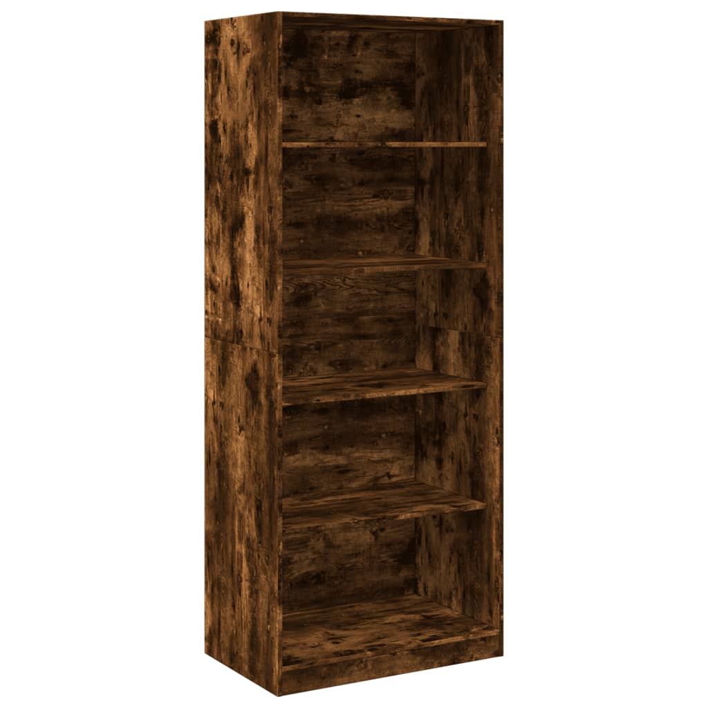 Wardrobe Smoked Oak 80 X 50 X 200 Cm Wood Based Panel