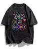 God Is Good Christian TShirt Washed Cotton Faith Graphic Tee Vintage Religious Bible Verse Jesus Top for Men Women Unisex