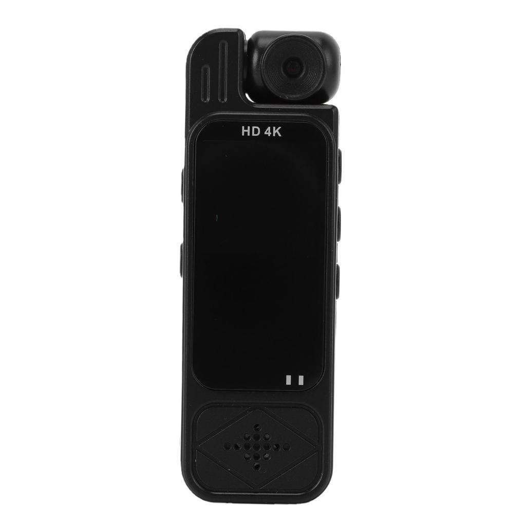 4K Body Worn Camera HD 1080P Portable Video Recorder Wearable Cam with 180 degrees  Rotatable Lens and Back Clip