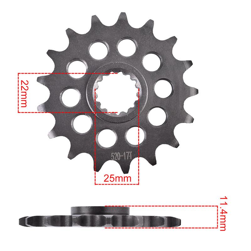 520 14T 15T 16T 17T Front Sprocket for KT/M 620 640 690 790 890 990 400 600 625 660 Du/ke LC4 For CF Moto 800 MT 701 Norden 901