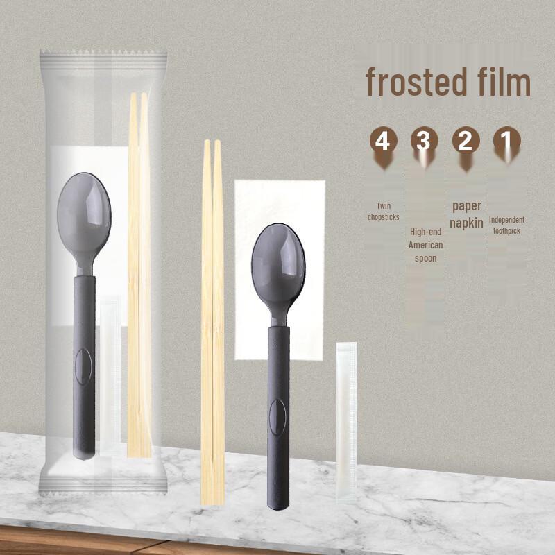 Disposable Chopsticks & Spoon Takeout Cutlery Set