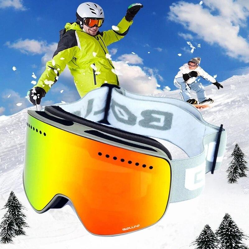BOLLFO Ski Glasses Double Lens Mountaineering Glasses UV400