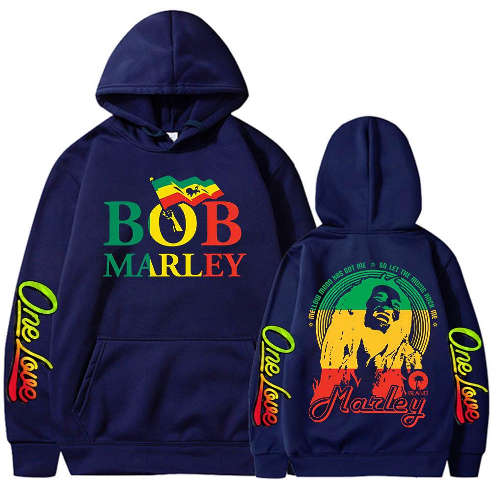 Reggae Musik Urheber Bob Marley Grafik Hoodie Herren Damen Kleidung Klassische Vintage Kapuzenpullover Männlich Übergroßer Pullover