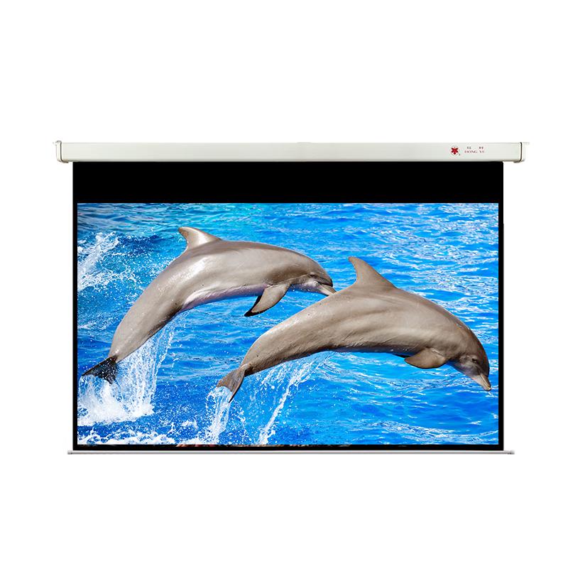 Red Leaf 100-inch 16:9 Electric Projector Screen with Remote