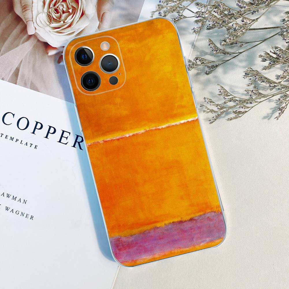 Abstract Art M-Mark R-Rothko Phone Case For IPhone 11 13 16 12 17 14 15 Pro Max Plus Soft Clear Back Cover Coque