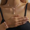 Shiny Diamonds Collarbone Chain Jewelry Set Women'S Jewelry Party Evening Necklace Earrings Bracelet Choker Fashion Accessories