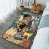 Cartoon Cat Pattern Large Carpet Decoration Room Living Room Home Floor Mat Handsome Mage Cat Bedroom Room Decoration Carpet