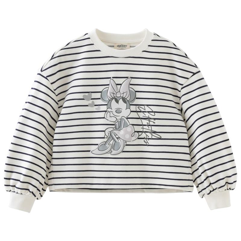 DAVE&BELLA Disney Girls  Striped Antibacterial Sweatshirt 150