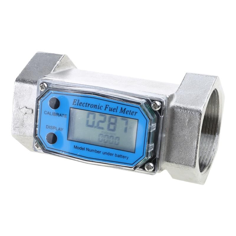 Liquid Flow Sensor Meter Flowmeter with LCD Display for Diesel-Fuel Water 1in/2in/2.5in/3in Electronic Turbine-Flowmeter