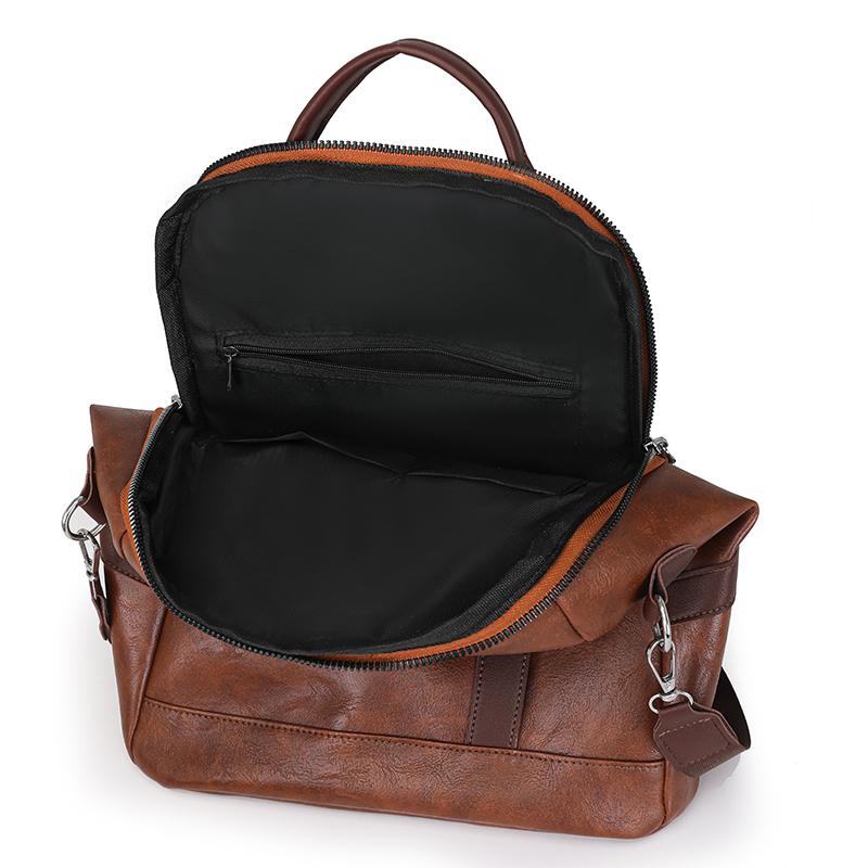 Weicher Lederrucksack Damen Große Kapazität Preppy Rucksack Verschleißfest Leichte Reisetasche