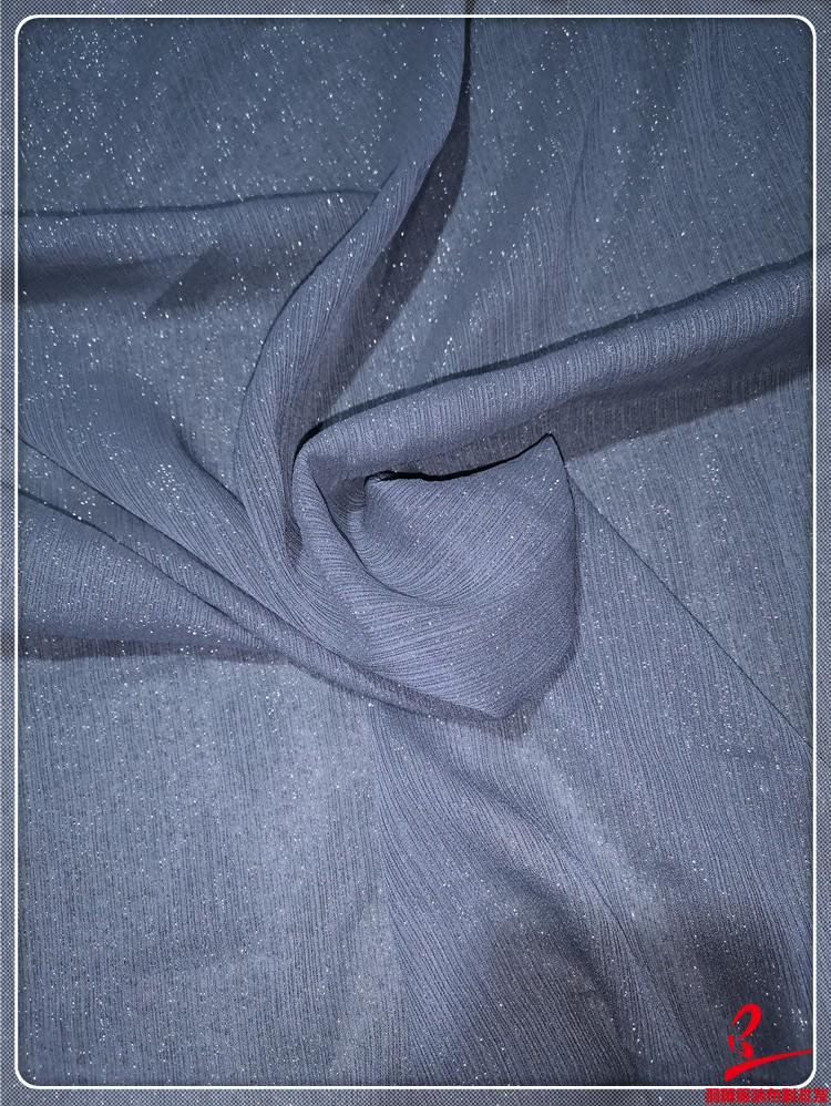 Super Sheer Silver Sequin Silk Gingham Chiffon Brocade Fabric for Dance Costumes