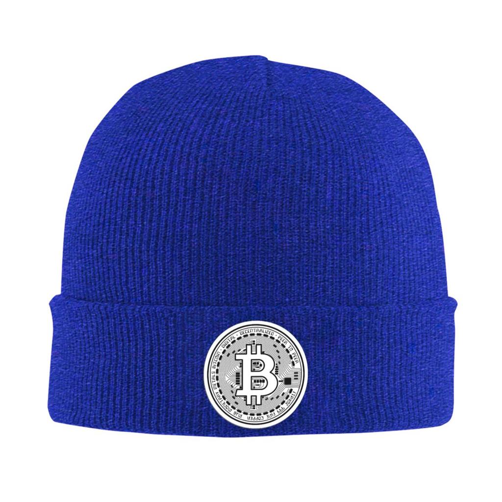 Bitcoin BTC Crypto Currency Warm Knitted Cap Fashion Bonnet Hat Autumn Winter Outdoor Beanies Hats for Unisex Adult