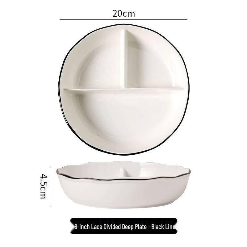 211 Diet Portion Control Ceramic Meal Plate