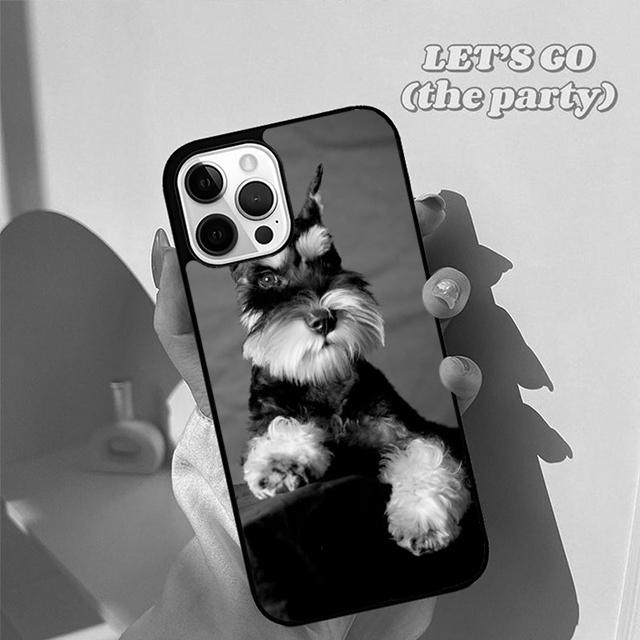 Autumu Miniature schnauzer puppy dog Phone Case Cover for iPhone 17 Air 16 16e 15 12 11 13 14 Pro Max Plus Coque