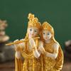 Regalo per la decorazione della casa con statuetta di Buddha indiano in resina Krishna e Radha