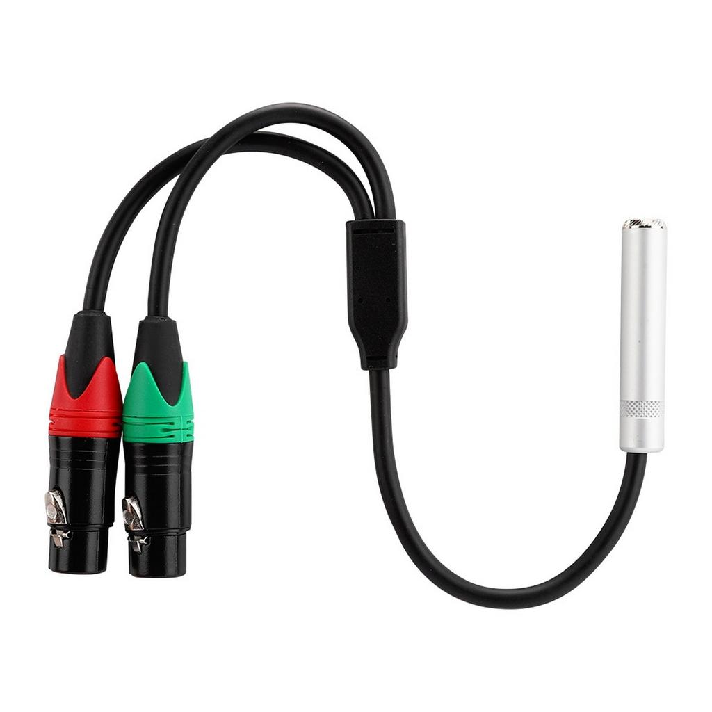 0.3M 24AWG Pure Copper Double Shield 6.35 Female To Dual XLR Female Audio Connecting Cable