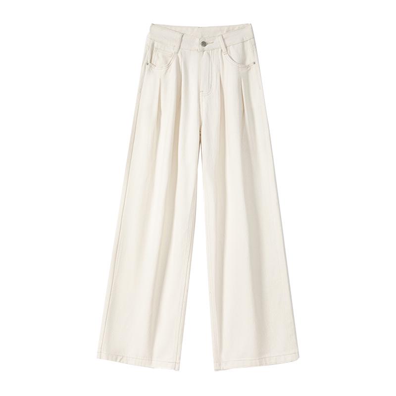 

2026 Spring High-Waist Loose Wide-Leg Jeans: Light Luxury, Flaw-Hiding, Versatile, Slimming, Tall Fit L [55-60kg]