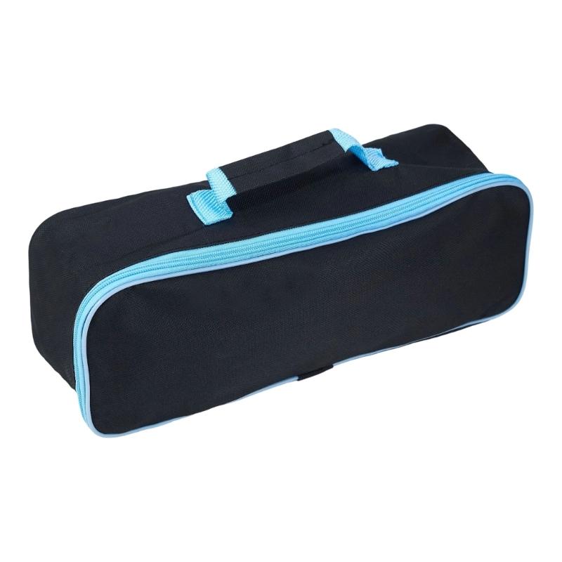 Car Vacuum Cleaner Storage Bag Nylon Fabric Carry Case with Zippered Opening and Top Handle for Road-Trip Tool Organization