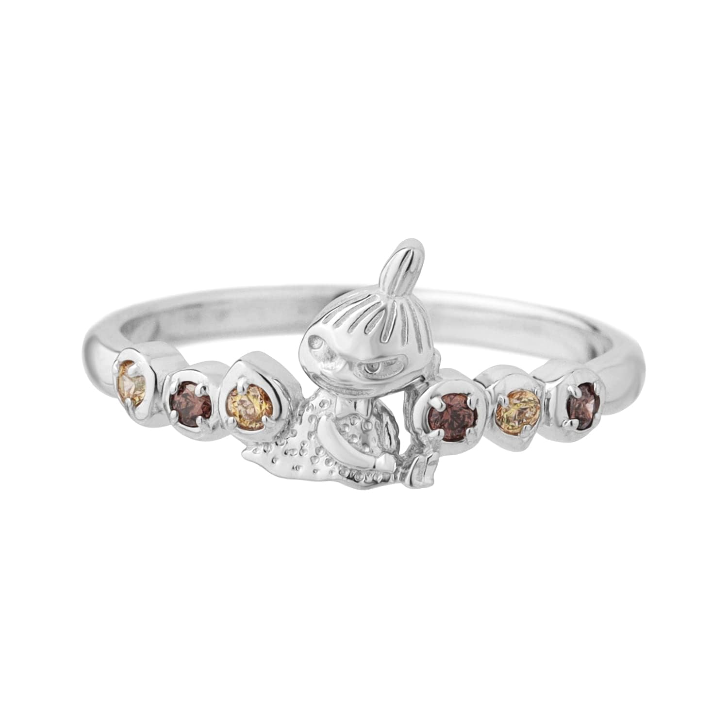 

Moomin Little My Ring 12 Silver 925 Ring Amber Champagne Brown Zirconia [Shinjuku Ginnokura] No. Women s срібний