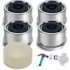 1.98" Trailer Hub Caps (4PCS) With Rubber Plugs & Tallation Tool Snug-Fit, Rust-Resistant Bearing Dust Caps For 2000-3500 Lb Axles Protects Trailer