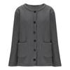 Women's Winter Coat Long Sleeved Lapel Button Pocket Wool Lambskin Jacket