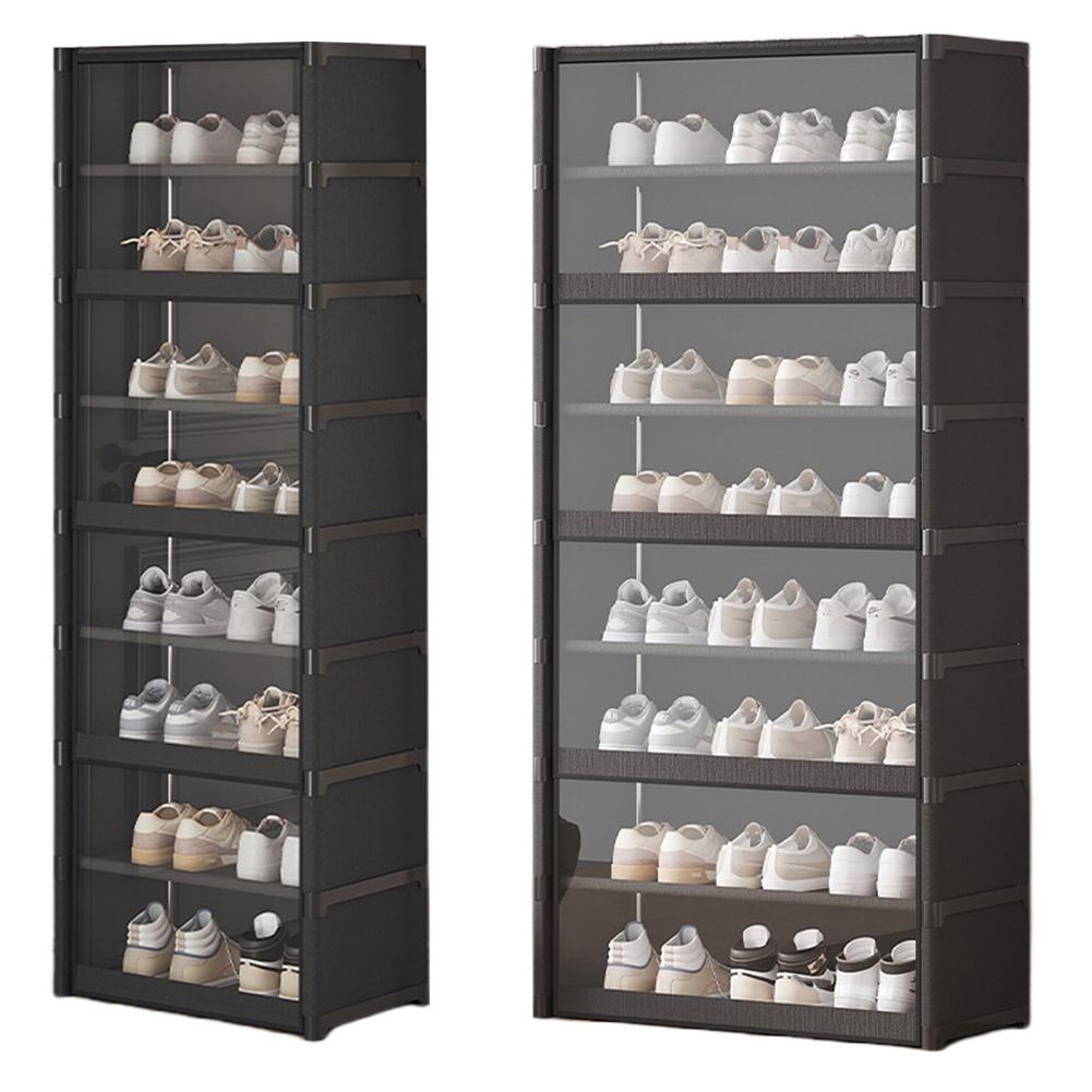 9-Tier Sneaker Rack Organizer Shoe Rack Organizer Holds 18 Pairs Tall Shoe Rack Shoes Cabinet Closed Shelves for Closet Entryway
