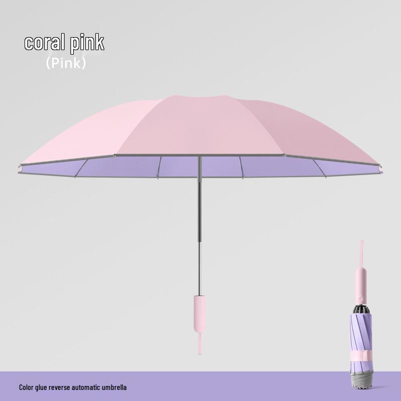 Colorful Auto-Safety Sunscreen Umbrella with Anti-Rebound Feature and Custom Logo Printing