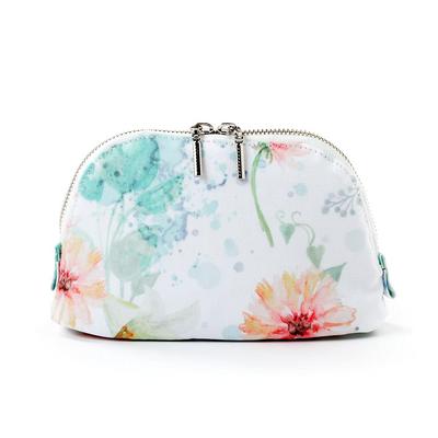 Runde Tasche Pastellfarbenes Blumendruck Botanischer Druck mit Kosmos Stilvoll und Niedlich Make-up W1002000 (Klein) Design, Beutel,