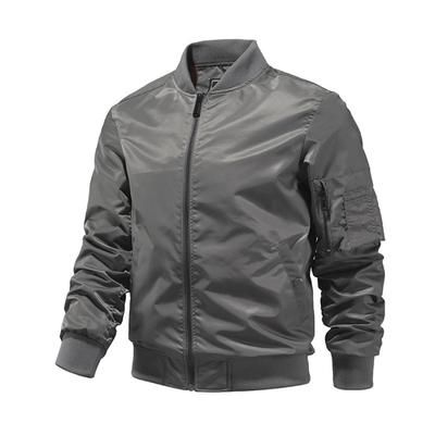 Plus Size Men's Casual Zip Down Thin Jacket Fashion Autumn Sports Wear Solid Color Men's Jackets Male Oversized Coats