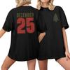 Women's Casual Printed T-Shirt Round Neck Pullover Short Sleeve Top