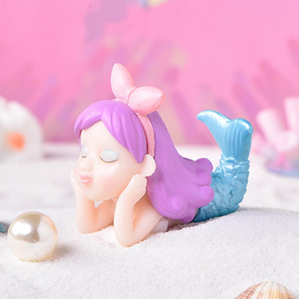 Lovely Mermaid Miniature Figurine Micro Landscape DIY Aquarium Small Fairy Garden Decorative Table Craft Home Accessories