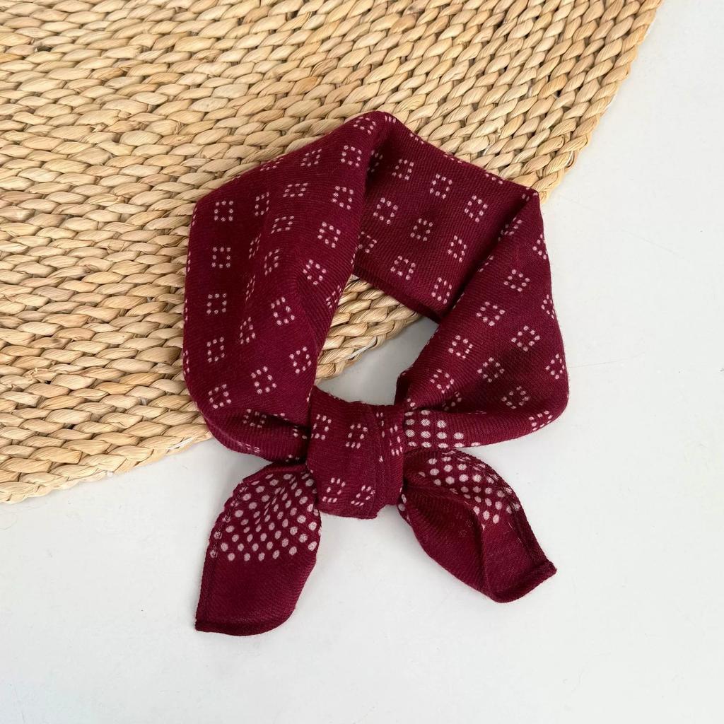 Retro Vielseitig Elegant Business Wolle Quadratischer Schal Dünner Hals Warm Kleine Krawatte Damen Kleine Schals