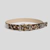 Youth Animal Print Belt With Alloy Pin Buckle And Vintage Finish For Daily Fashion