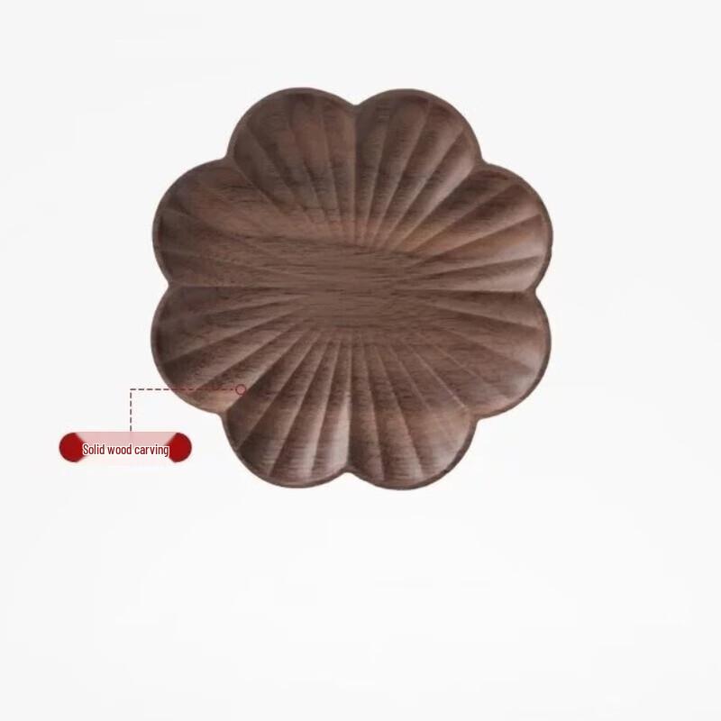 Handmade Black Walnut Petal Tea Coasters (Set of 4)